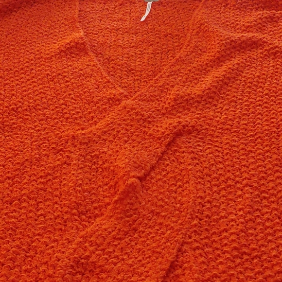 Free People orange knit sweater - Picture 2 of 4
